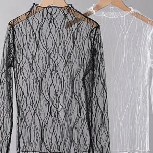 CLEARANCE NWT Black Sheer Women's Top